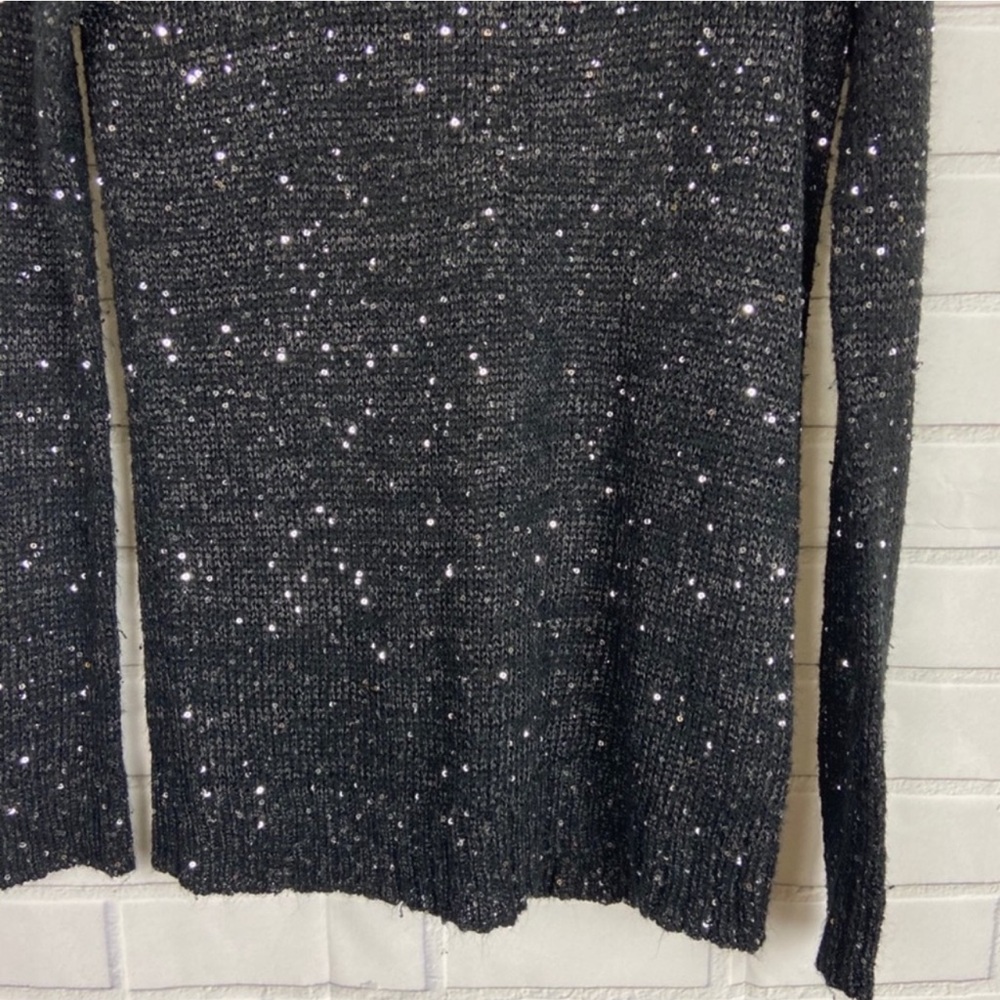 Forever 21 Woman’s Black Loose Knit Sparkle Sweater - Picture 8 of 14